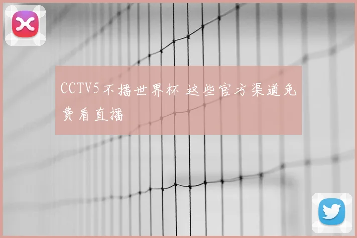 CCTV5不播世界杯 这些官方渠道免费看直播